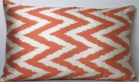 Orange-Velvet Pillow ( 40 x 40 cm )