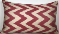 Red-Ikat Pillow ( 50 x 50 cm ) 