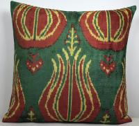 Green-Ikat Pillow ( 40 x 40 cm )