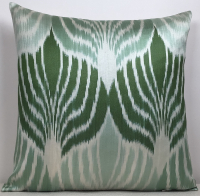 white-Ikat Pillow ( 40  x 60 cm )