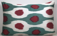 Green-Ikat Pillow ( 40 x 60 cm )