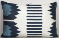 Blue-Ikat Pillow ( 40  x 60 cm )