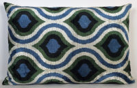 Blue-Ikat Pillow ( 40 x 40 cm )