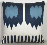 white-Ikat Pillow ( 40  x 60 cm )