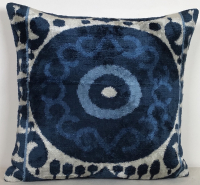 Blue-Velvet Pillow ( 40 x 40 cm )