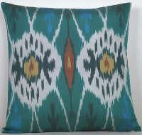 Green-Ikat Pillow ( 40 x 40 cm )