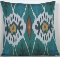 Green-Ikat Fabric ( 40 cm )