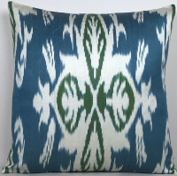 Blue-Ikat Pillow ( 40 x 60 cm )