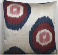 white-Ikat Pillow ( 40  x 60 cm )