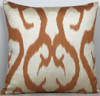 white-Ikat Pillow ( 40 x 40 cm )