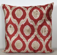 Orange-Ikat Pillow ( 40 x 40 cm )