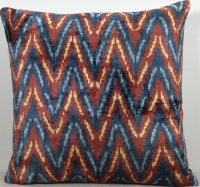 white-Ikat Pillow ( 40 x 40 cm )