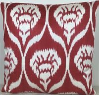 white-Ikat Pillow ( 50 x 50 cm )