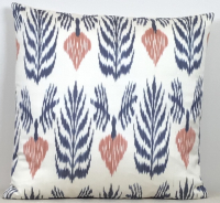 white-Ikat Pillow 50 x 50 cm ) 