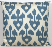 white-Ikat Pillow ( 50 x 50 cm ) 