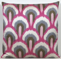 white-Ikat Pillow 50 x 50 cm ) 