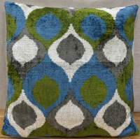 Green-Velvet Pillow ( 40 x 40 cm )
