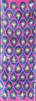 Blue-Ikat Fabric ( 40 cm )