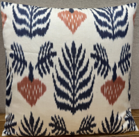 white-Ikat Pillow ( 50 x 50 cm ) 