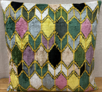 Green-Velvet Pillow ( 40 x 40 cm )