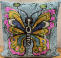 Green-Ikat Fabric ( 40 cm )
