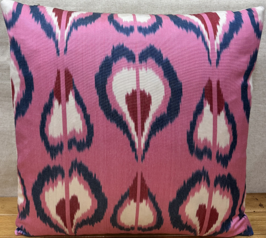 Silk Ikat Pillow ( 40 x 40 cm )