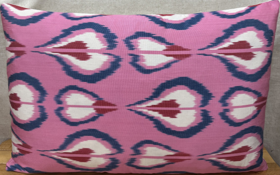 Silk Ikat Pillow ( 40 x 60 cm )