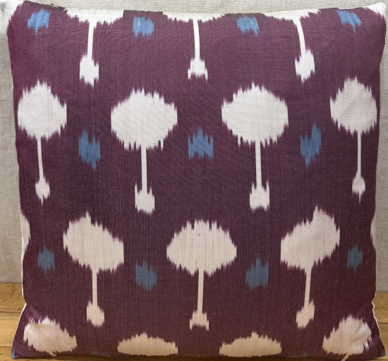 Silk Ikat Pillow ( 40 x 40 cm )