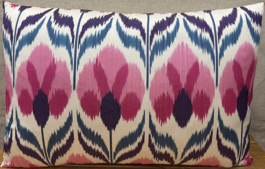Silk Ikat Pillow ( 40 x 60 cm )